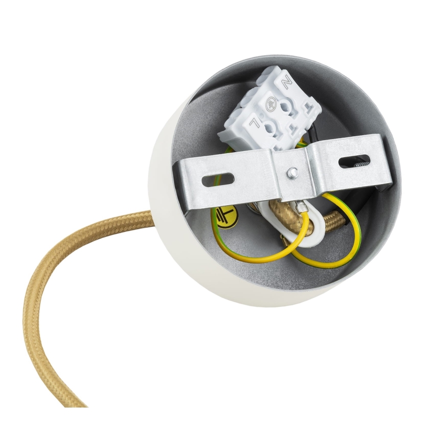 Argon 8451 - Підвісна люстра ALMIROS 1xE14/7W/230V діаметр 12 см алебастровий білий/золотий