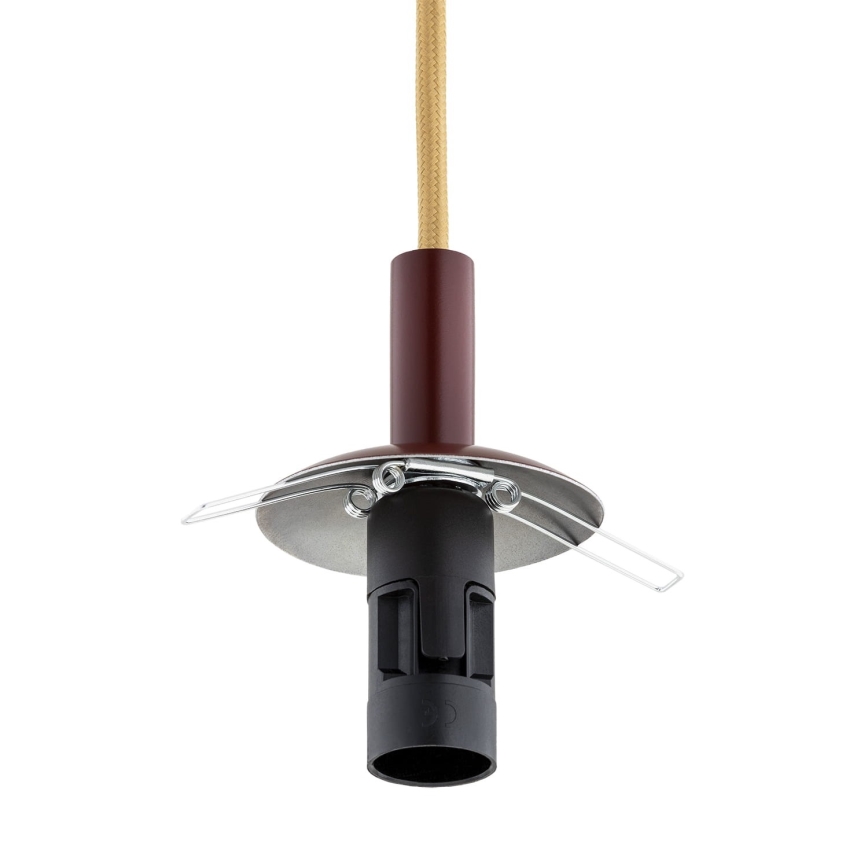 Argon 8452 - Подвесная люстра ALMIROS 1xE14/7W/230V диаметр 12 см алебастр коричневый/золотистый