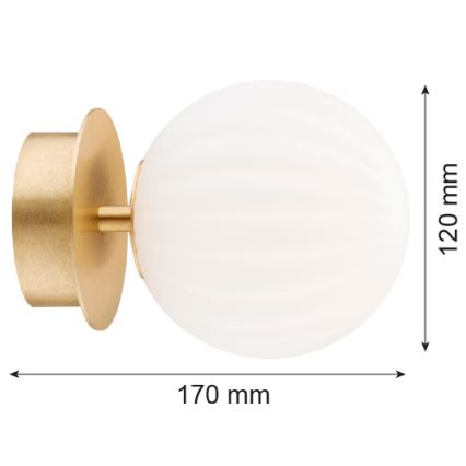 Argon 8504 - Настінний світильник PALOMA 1xE14/7W/230V золотий/білий