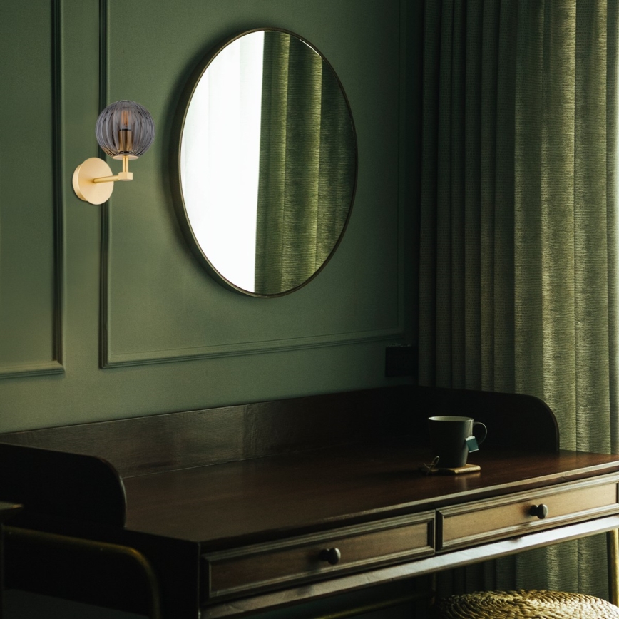 Argon 8508 - Настенная лампа PALOMA 1xE14/7W/230V золотистый/черный