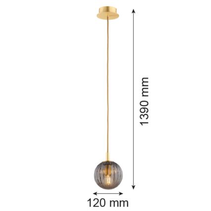 Argon 8512 - Подвесная люстра PALOMA 1xE14/7W/230V диаметр 12 см золотистый/черный