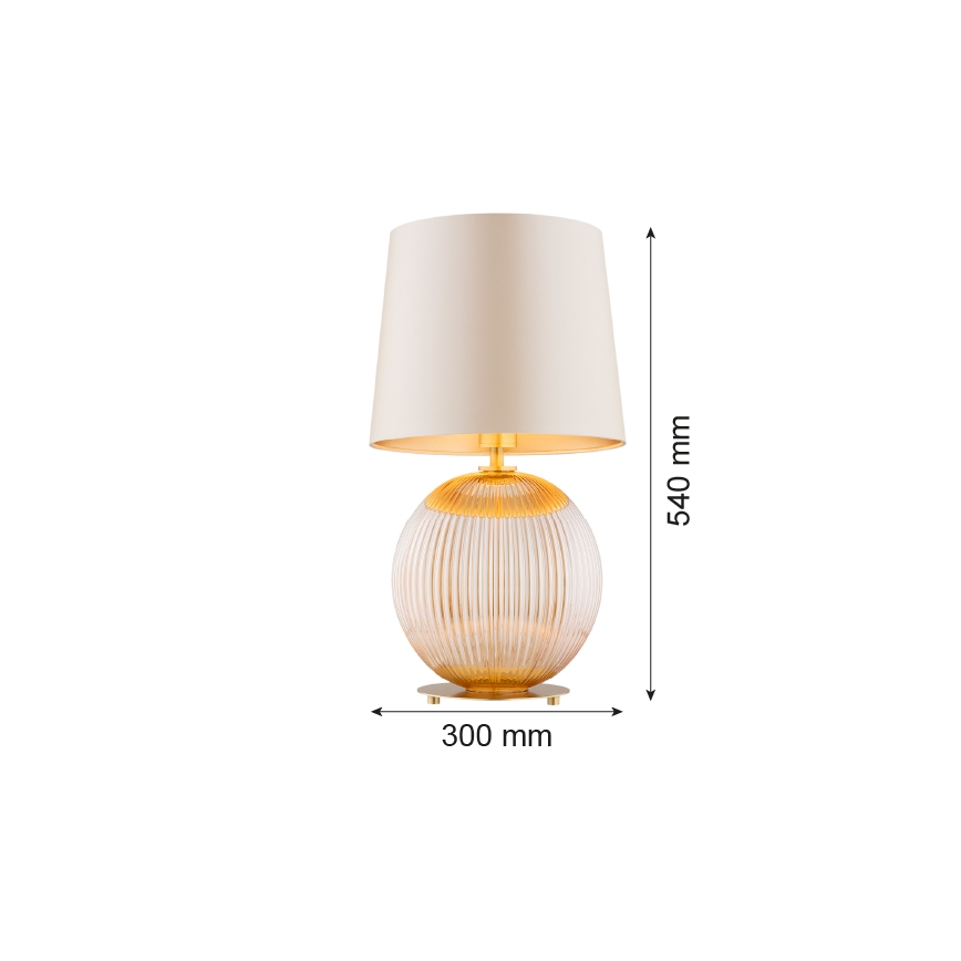 Argon 8535 - Настільна лампа HAMILTON 1xE27/15W/230V 54 см кремовий/бежевий