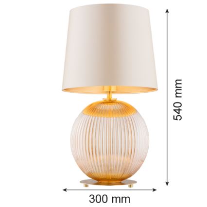 Argon 8535 - Настольная лампа HAMILTON 1xE27/15W/230V 54 см кремовый/бежевый