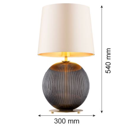 Argon 8538 - Настольная лампа HAMILTON 1xE27/15W/230V 54 см кремовый/черный