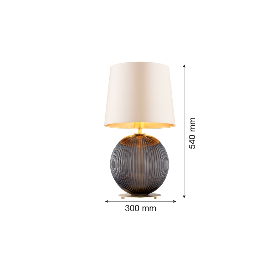 Argon 8538 - Настольная лампа HAMILTON 1xE27/15W/230V 54 см кремовый/черный