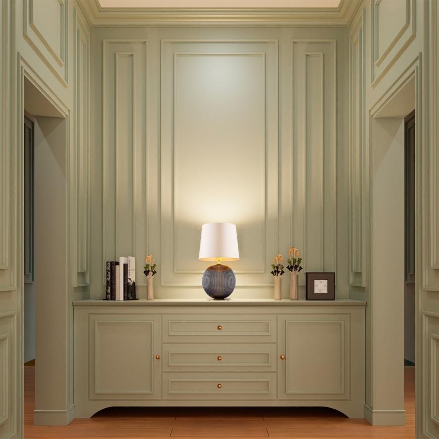 Argon 8538 - Настольная лампа HAMILTON 1xE27/15W/230V 54 см кремовый/черный