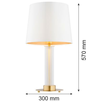 Argon 8540 - Настільна лампа HAMPTON 1xE27/15W/230V 57 см білий