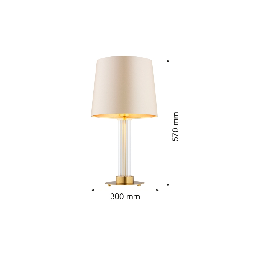 Argon 8541 - Настільна лампа HAMPTON 1xE27/15W/230V 57 см бежевий