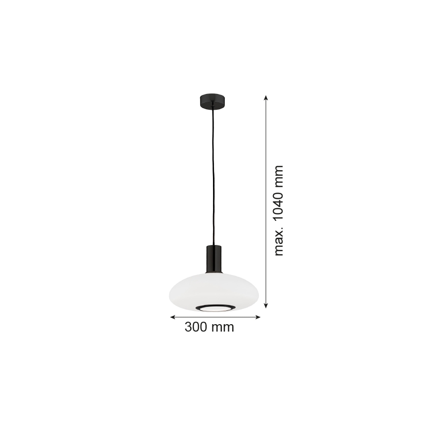 Argon 8565 - Подвесная люстра SAGUNTO PLUS 1xE27/15W/230V диаметр 30 см черный