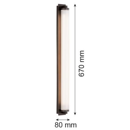 Argon 8623 - Світлодіодний настінний світильник HAMPTON LED/34W/230V 3000K чорний