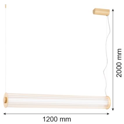 Argon 8624 - Светодиодная подвесная люстра HAMPTON LED/90W/230V 3000K 120 см латунь