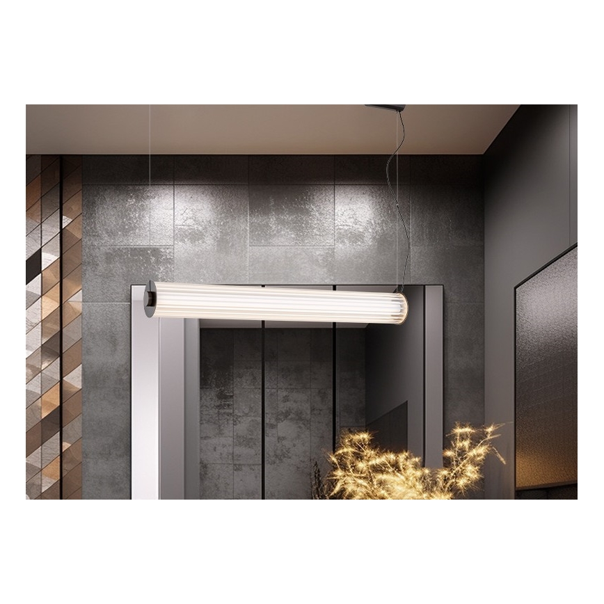 Argon 8625 - Світлодіодна підвісна люстра HAMPTON LED/90W/230V 3000K 120 см чорний