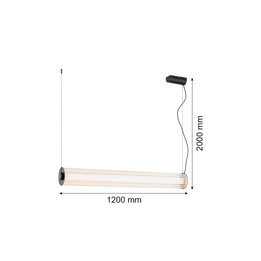 Argon 8625 - Світлодіодна підвісна люстра HAMPTON LED/90W/230V 3000K 120 см чорний