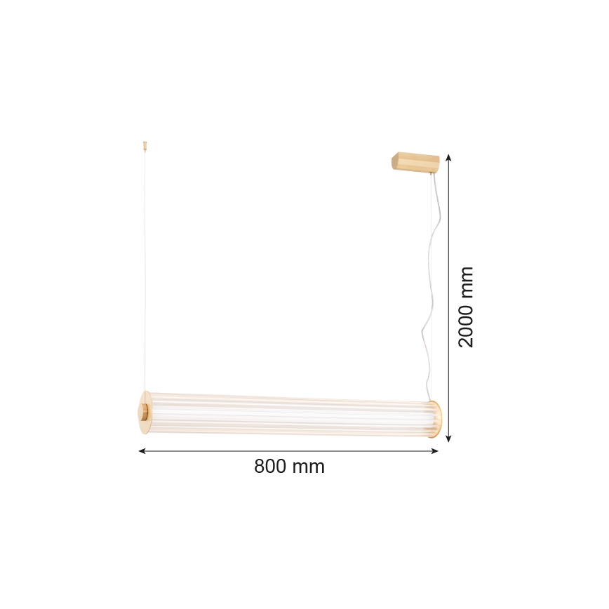 Argon 8627 - Светодиодная подвесная люстра HAMPTON LED/60W/230V 3000K 80 см латунь