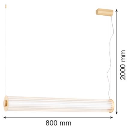 Argon 8627 - Світлодіодна підвісна люстра HAMPTON LED/60W/230V 3000K 80 см латунь