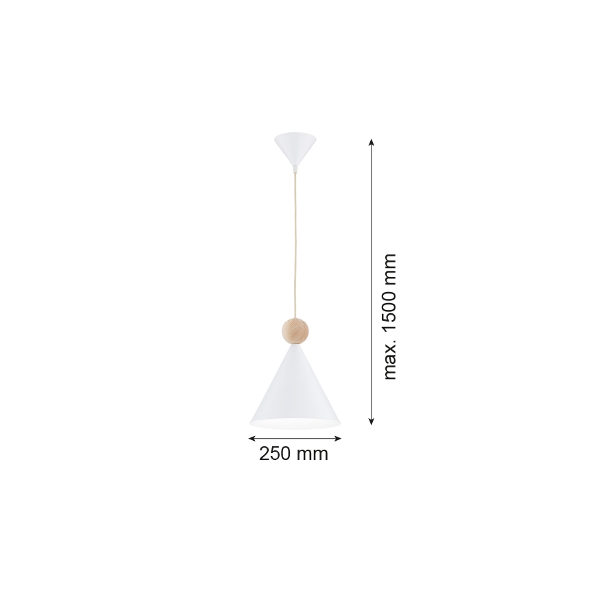 Argon 8629 - Подвесная люстра KEGEL 1xE27/15W/230V белый