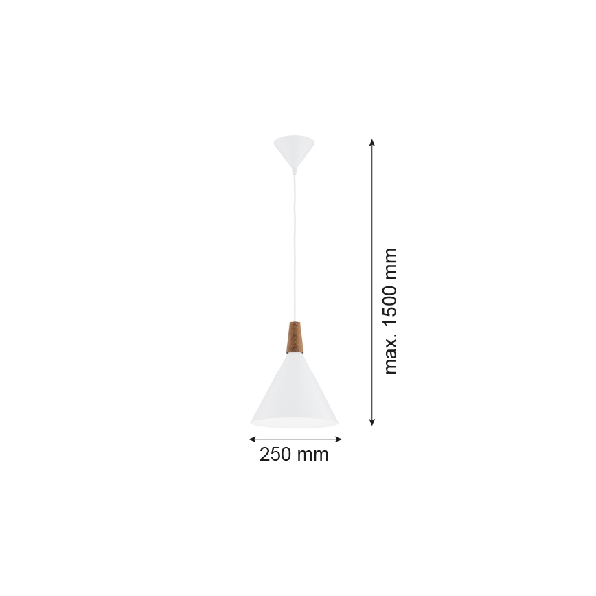 Argon 8630 - Подвесная люстра KEGEL 1xE27/15W/230V белый