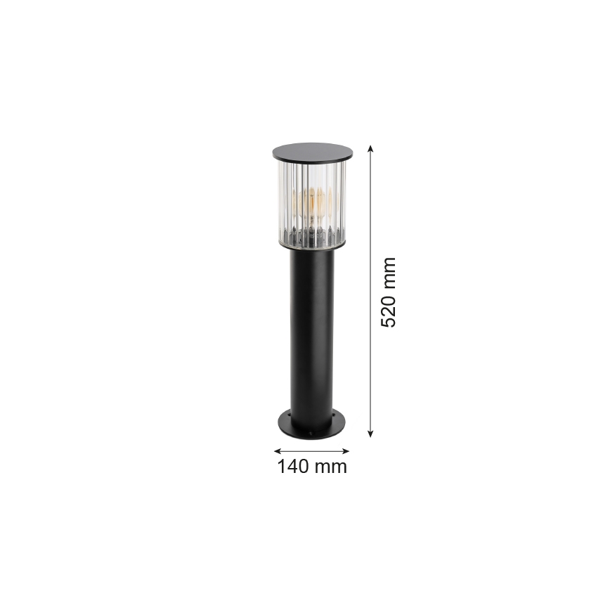 Argon 8749 - Уличная лампа NORFOLK 1xE27/15W/230V IP44 52 см черный