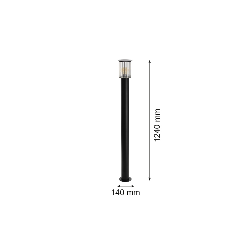 Argon 8750 - Вулична лампа NORFOLK 1xE27/15W/230V IP44 124см чорний