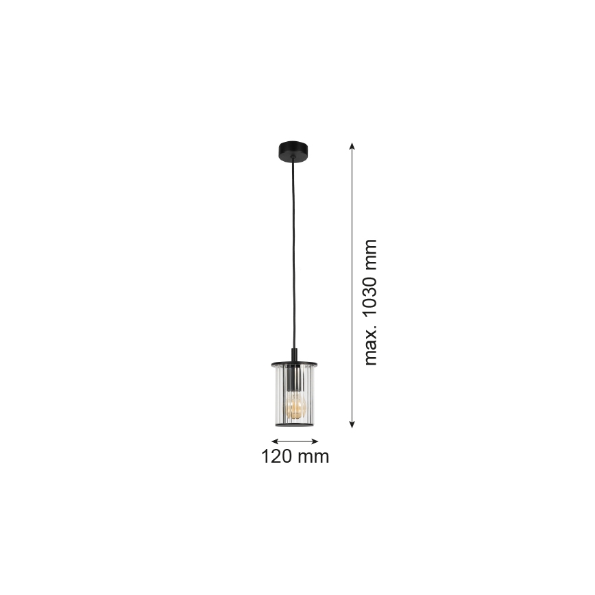 Argon 8751 - Уличная подвесная люстра NORFOLK 1xE27/15W/230V IP44 черный