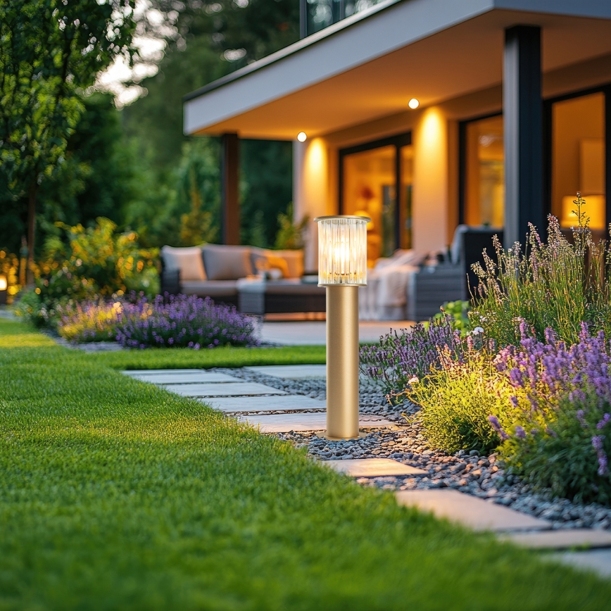 Argon 8753 - Уличная лампа NORFOLK 1xE27/15W/230V IP44 52 см золотистый