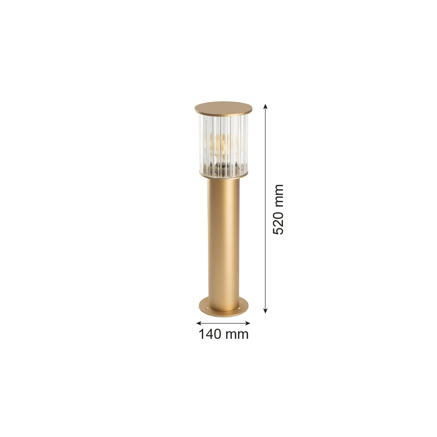 Argon 8753 - Уличная лампа NORFOLK 1xE27/15W/230V IP44 52 см золотистый