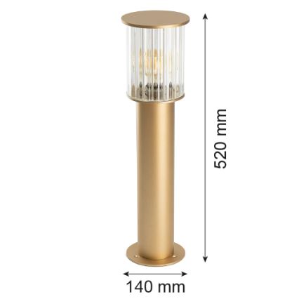 Argon 8753 - Вулична лампа NORFOLK 1xE27/15W/230V IP44 52см золотий
