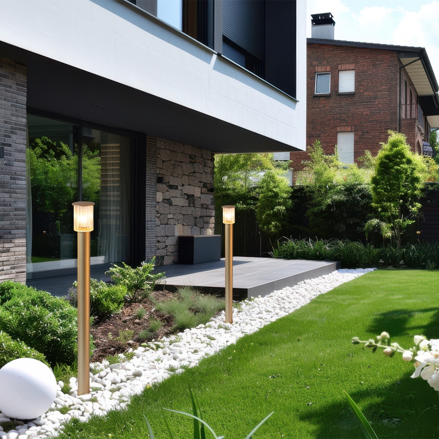 Argon 8754 - Уличная лампа NORFOLK 1xE27/15W/230V IP44 124 см золотистый