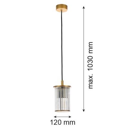Argon 8755 - Вулична підвісна люстра NORFOLK 1xE27/15W/230V IP44 золотий
