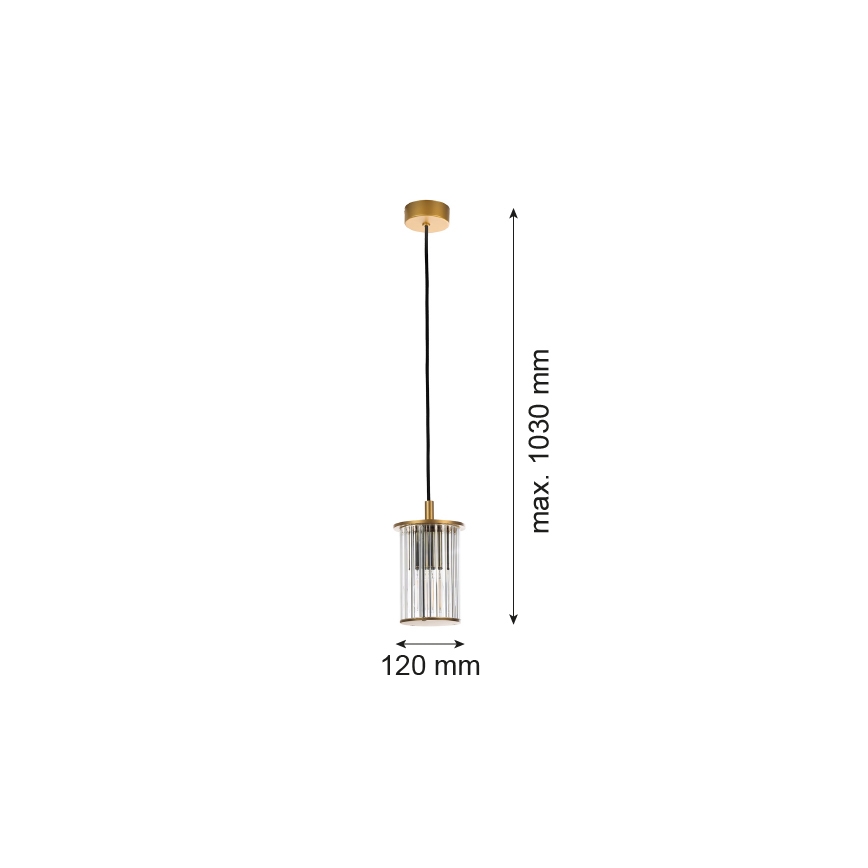 Argon 8755 - Вулична підвісна люстра NORFOLK 1xE27/15W/230V IP44 золотий