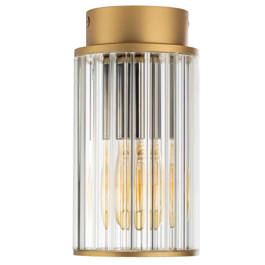 Argon 8774 - Уличный потолочный светильник NORFOLK 1xE27/15W/230V IP44 золотистый