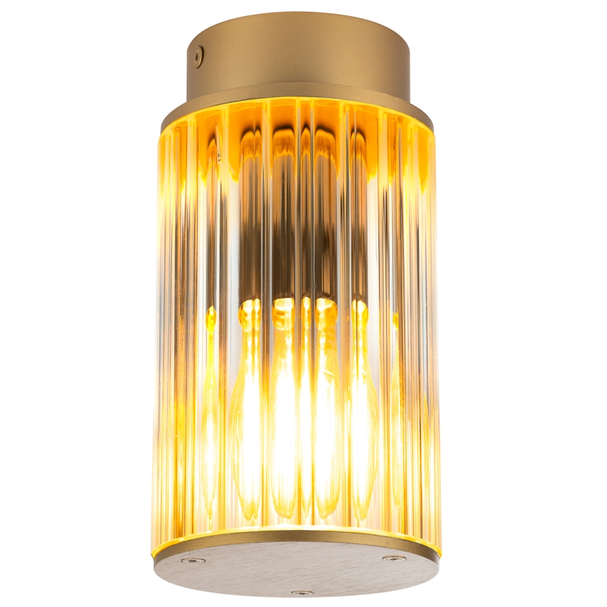 Argon 8774 - Уличный потолочный светильник NORFOLK 1xE27/15W/230V IP44 золотистый