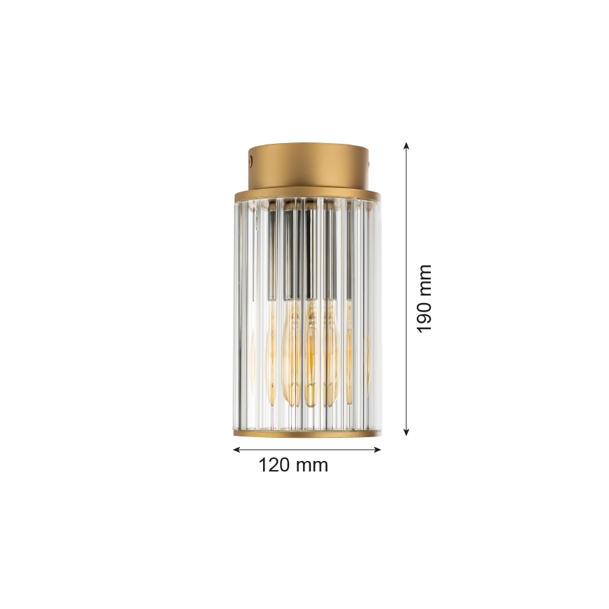 Argon 8774 - Уличный потолочный светильник NORFOLK 1xE27/15W/230V IP44 золотистый