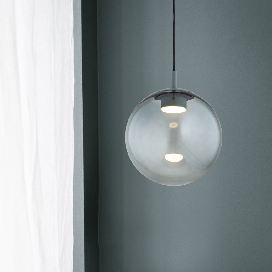 Argon 8830 - Подвесная люстра SACRAMENTO 1xGX53/8W/230V зеленый/дымчатый