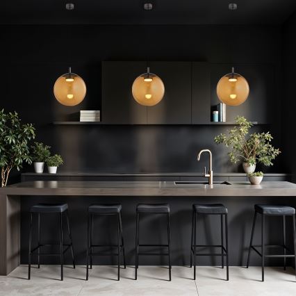 Argon 8831 - Підвісна люстра SACRAMENTO 1xGX53/8W/230V коричневий/димчастий