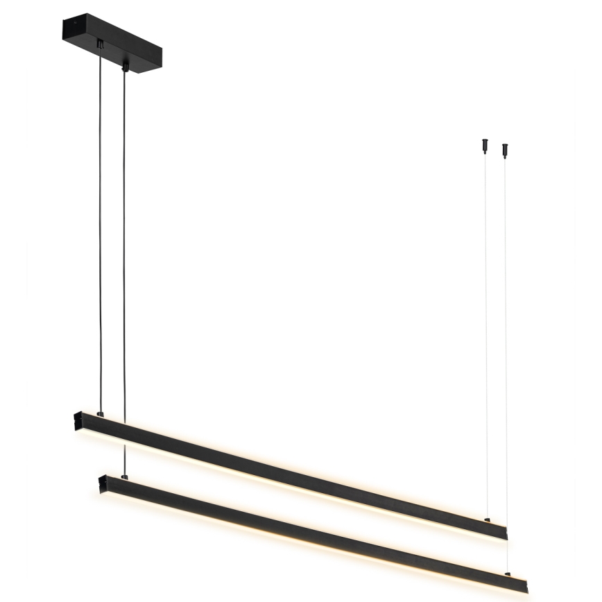 Argon 8838 - Светодиодная подвесная люстра MIAMI LED/74W/230V 3000K черный