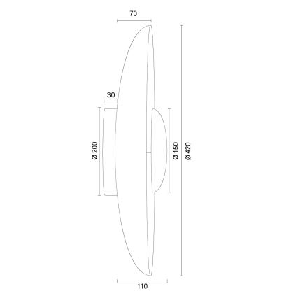 Argon 8863 - LED настінний світильник BOLTON LED/12,5W/230V 3000K білий