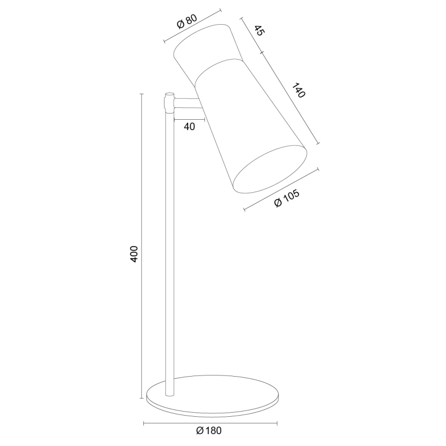Argon 8873 - Настольная лампа LORD 1xE14/7W/230V терракотовая