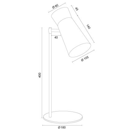 Argon 8875 - Настольная лампа LORD 1xE14/7W/230V чёрная