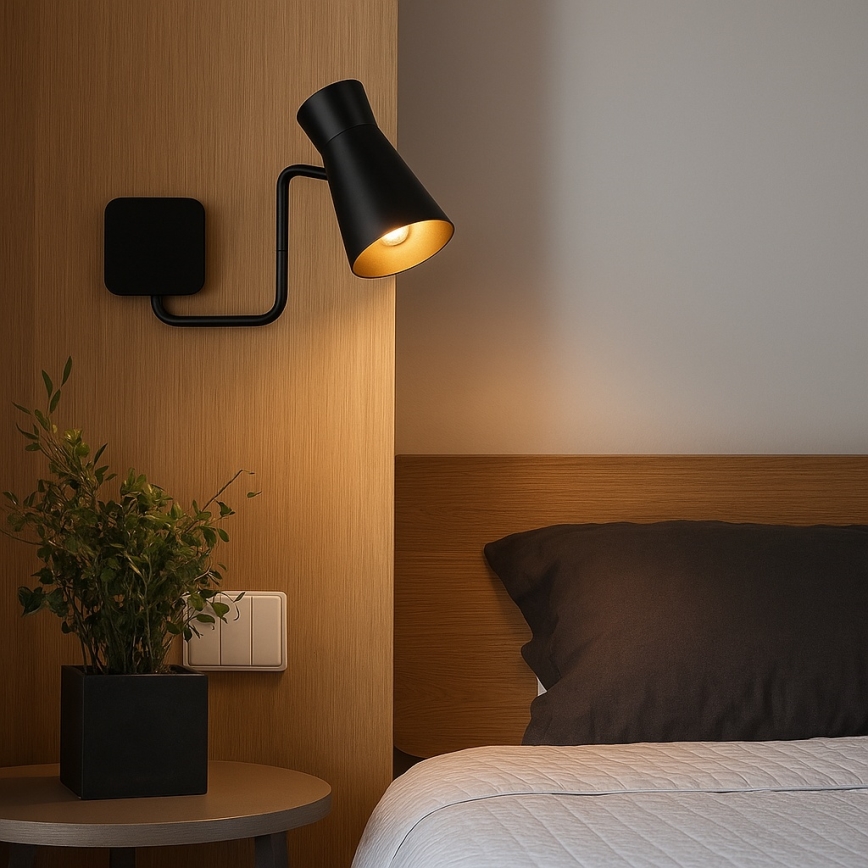 Argon 8880 - Настенный светильник LORD 1xE14/7W/230V черный