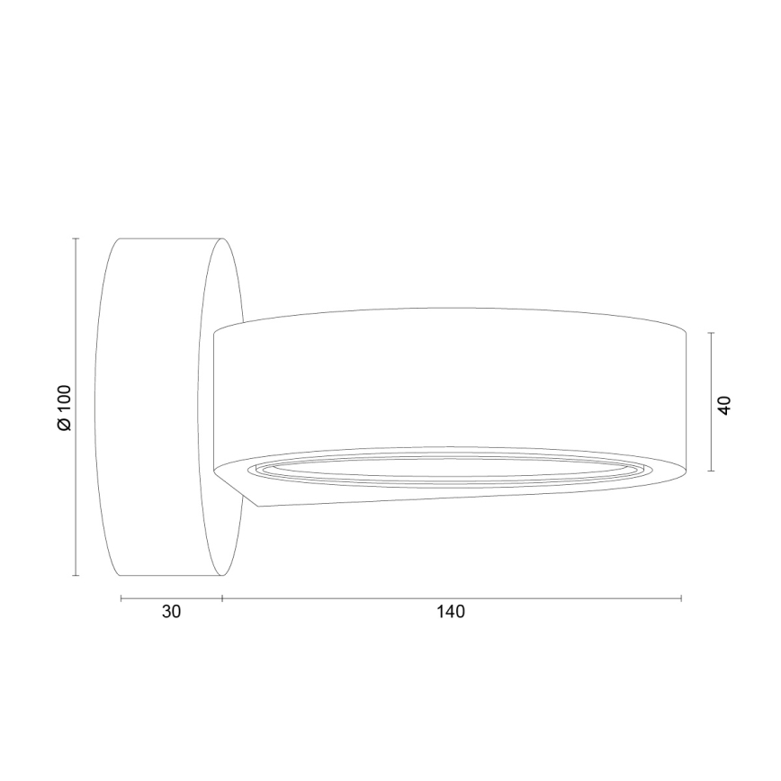 Argon 8898 - Настінний світильник LOTUS 1xGX53/12W/230V сірий