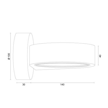 Argon 8902 - Настінний світильник LOTUS 1xGX53/12W/230V терракотовий