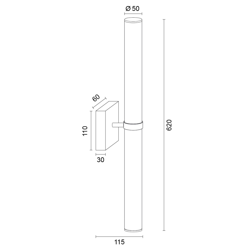 Argon 8926 - LED світильник для дзеркала у ванну BATUMI LED/24W/230V 3000K IP44 золотий