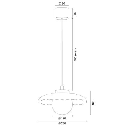 Argon 8947 - подвесной светильник на тросе BOLL 1xG9/6W/230V белый