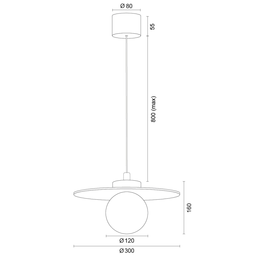 Argon 8949 - Люстра на тросе BOLL 1xG9/6W/230V белая