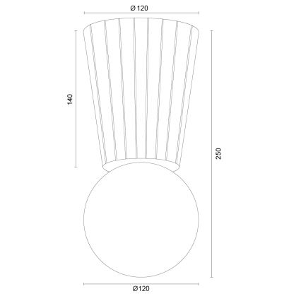 Argon 8974 - Потолочный светильник для ванной комнаты VOLANTE 1xG9/6W/230V IP44 Ø 12 см, коричневый