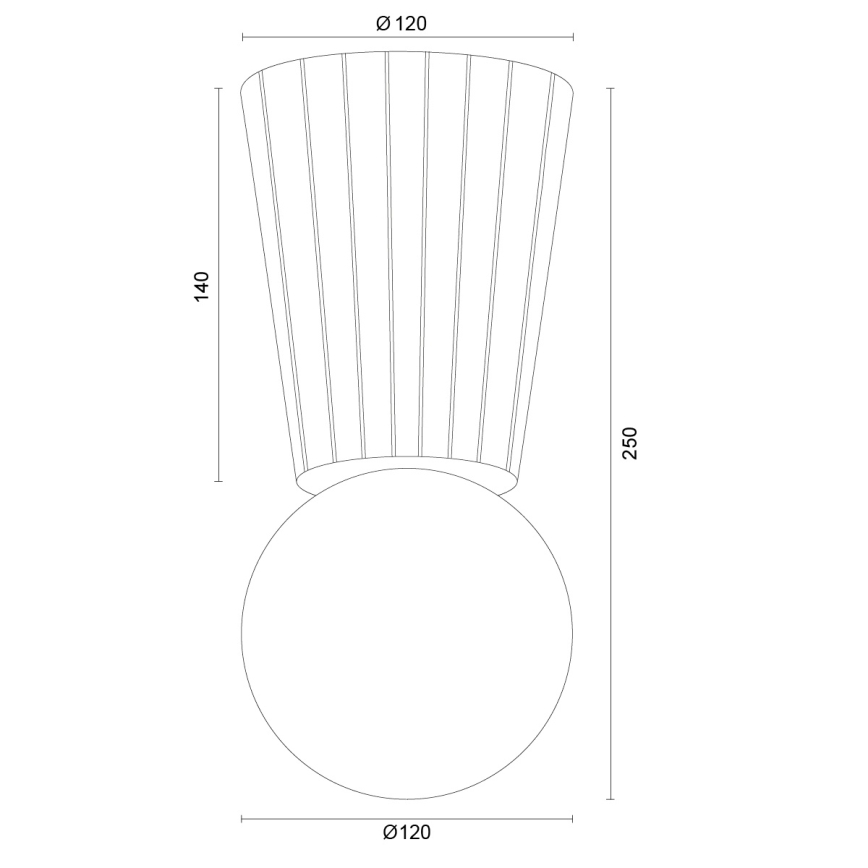 Argon 8974 - Потолочный светильник для ванной комнаты VOLANTE 1xG9/6W/230V IP44 Ø 12 см, коричневый