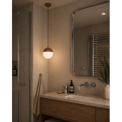 Argon 8998 - Уличная подвесная люстра на тросе LIV 1xE27/15W/230V IP44 коричневая