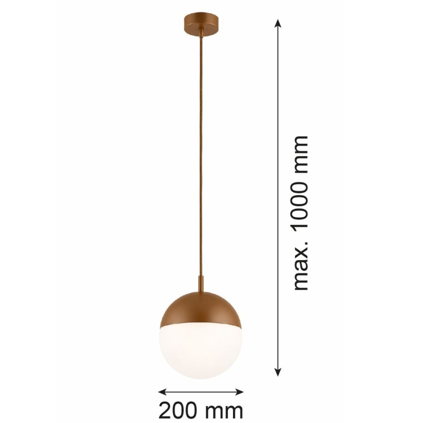 Argon 8998 - Вулична підвісна люстра на тросі LIV 1xE27/15W/230V IP44 коричнева