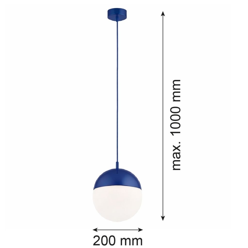 Argon 9000 - Уличный подвесной светильник на тросе LIV 1xE27/15W/230V IP44 синий